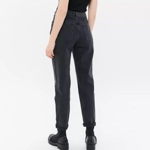BDG Petite HighWaisted Mom Jean Washed Black Denim